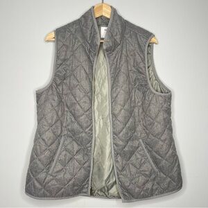 Old Navy Textured Quilted Grey Vest (X-Large)‎